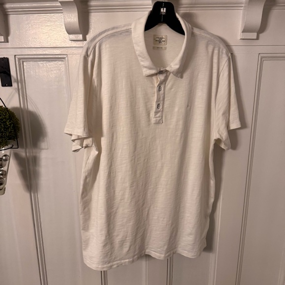 RAG & BONE MENS LUXURY POLO SHIRT SZ XL WHITE TAILORED MODERN GOLF - Picture 2 of 10